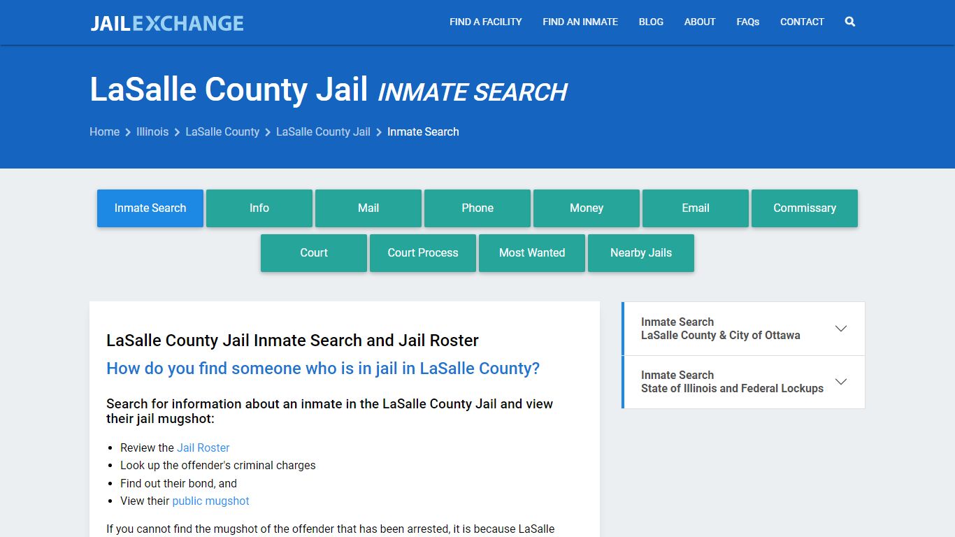 Inmate Search: Roster & Mugshots - LaSalle County Jail, IL